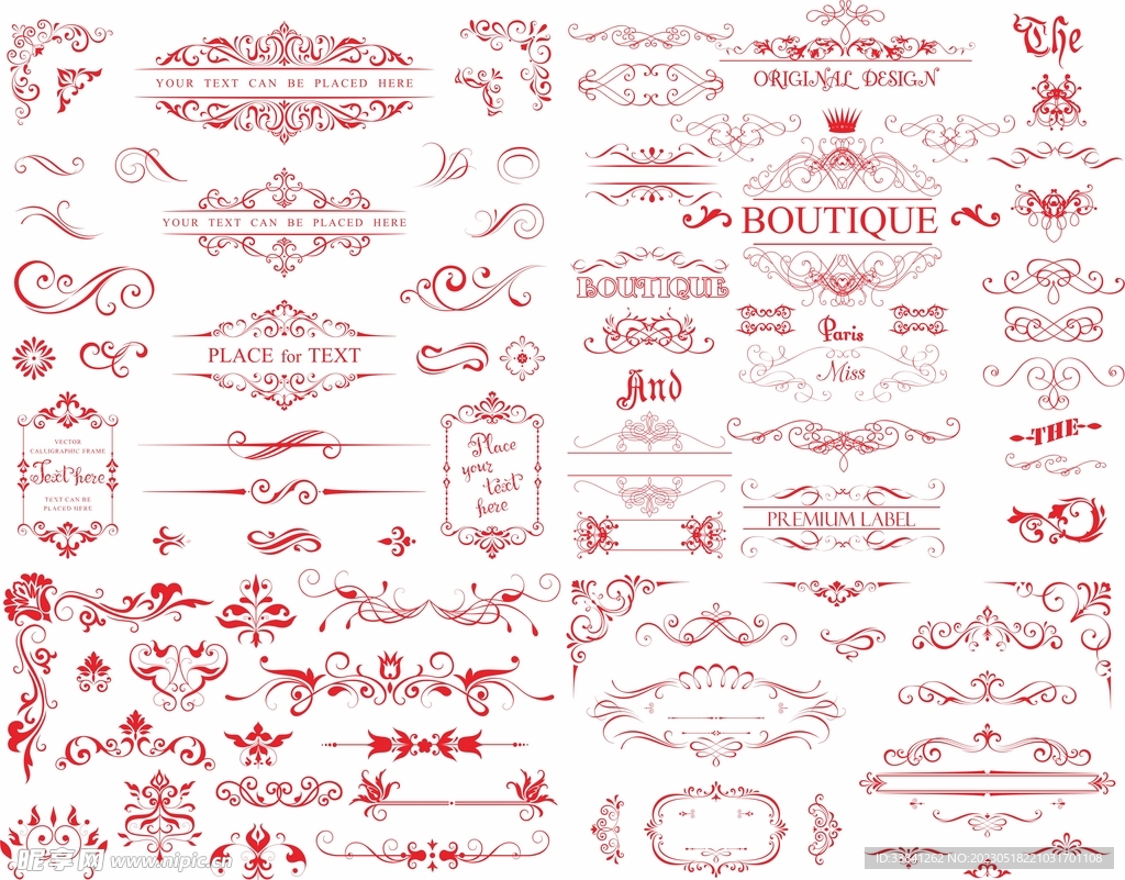 欧式花纹边框素材