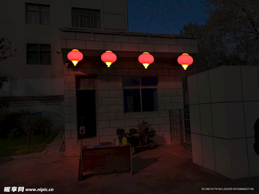 门卫室灯笼亮化