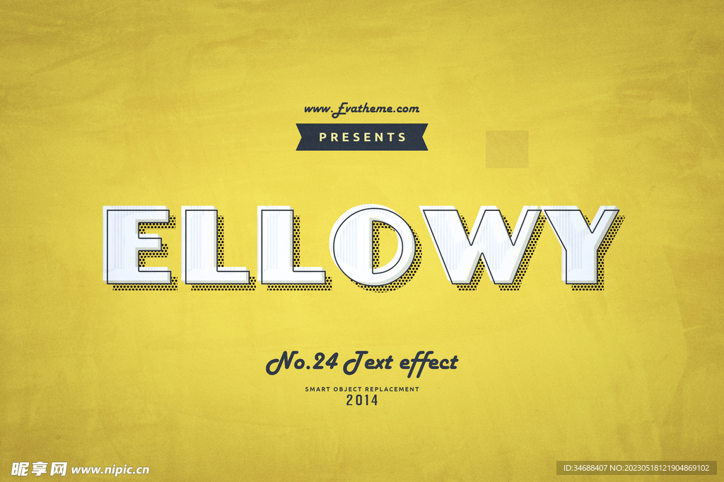 孟菲斯字体效果图样机