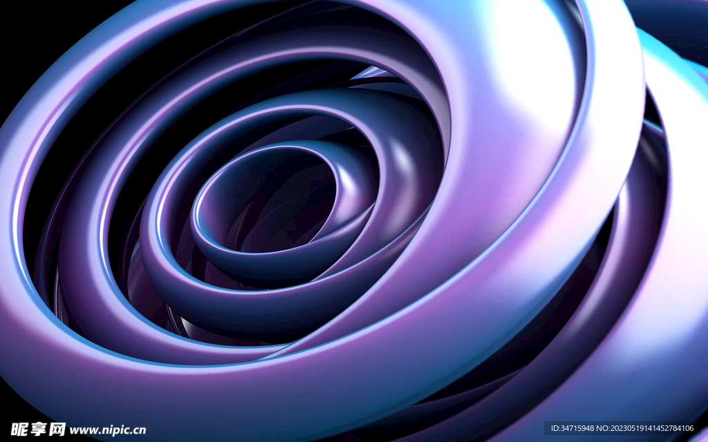 紫色抽象3D螺旋背景