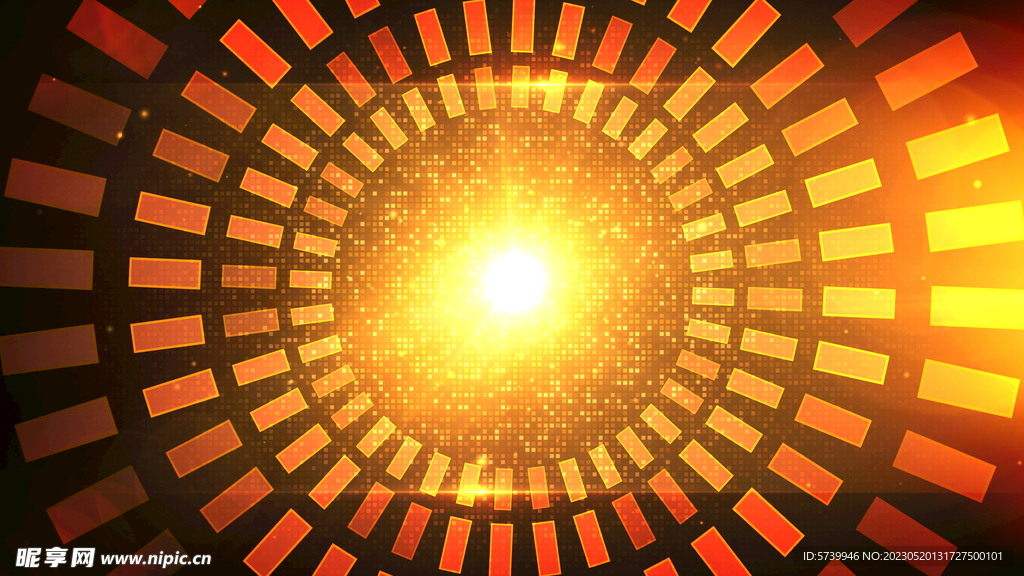 金色科技感会议舞台背景图片