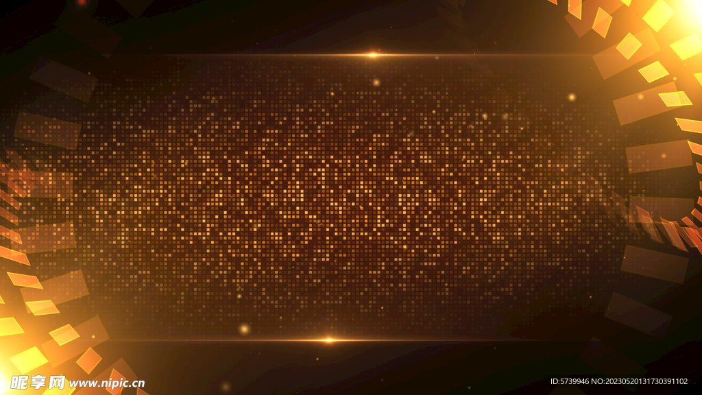 金色科技感会议舞台背景图片