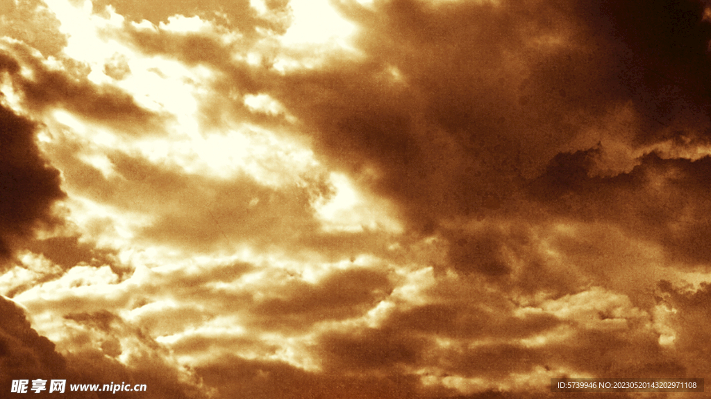 复古黄昏天空白云底纹背景