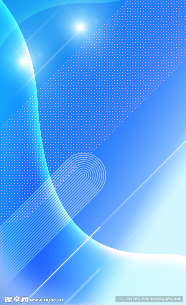 蓝色简洁科技背景展板
