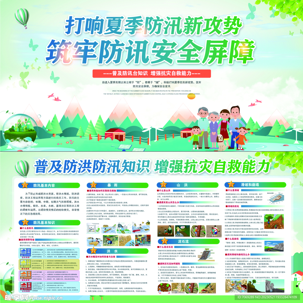 防洪防汛展板