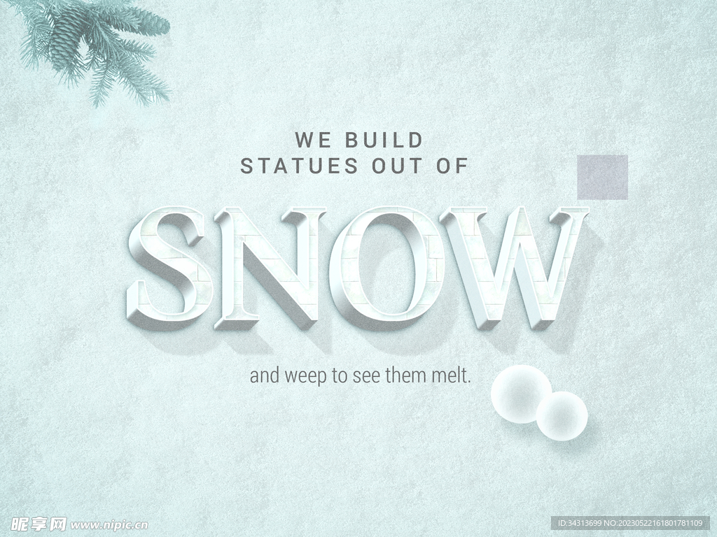 冰雪字体效果样机