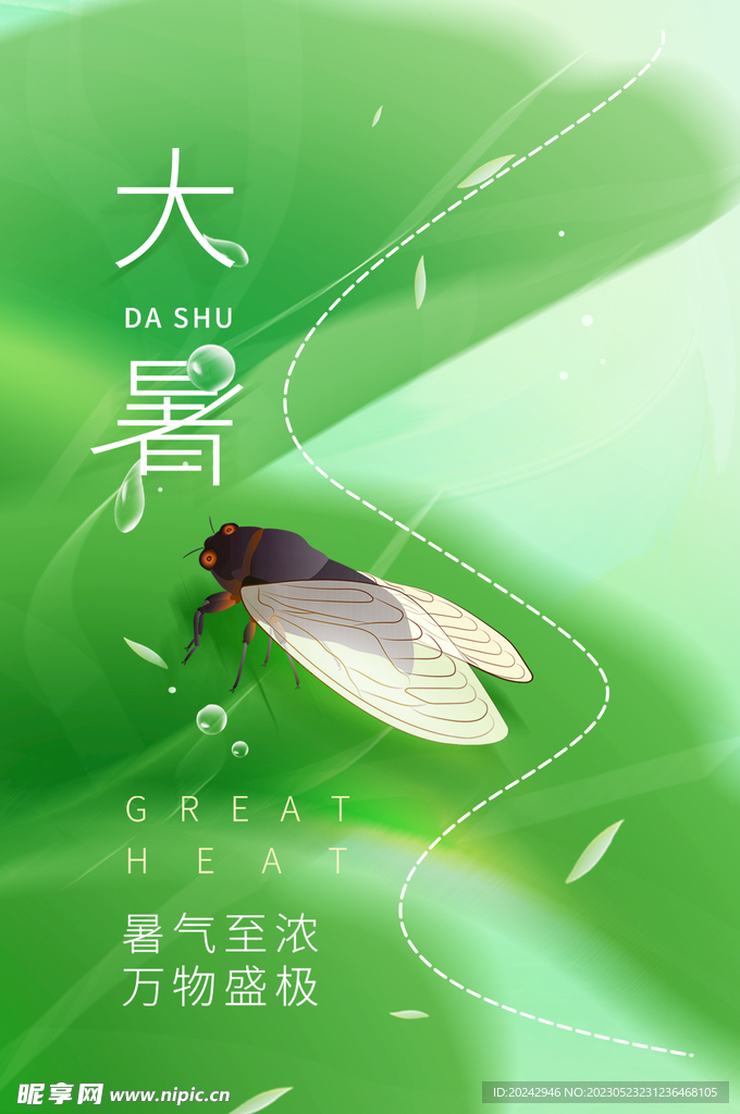 大暑节气海报   