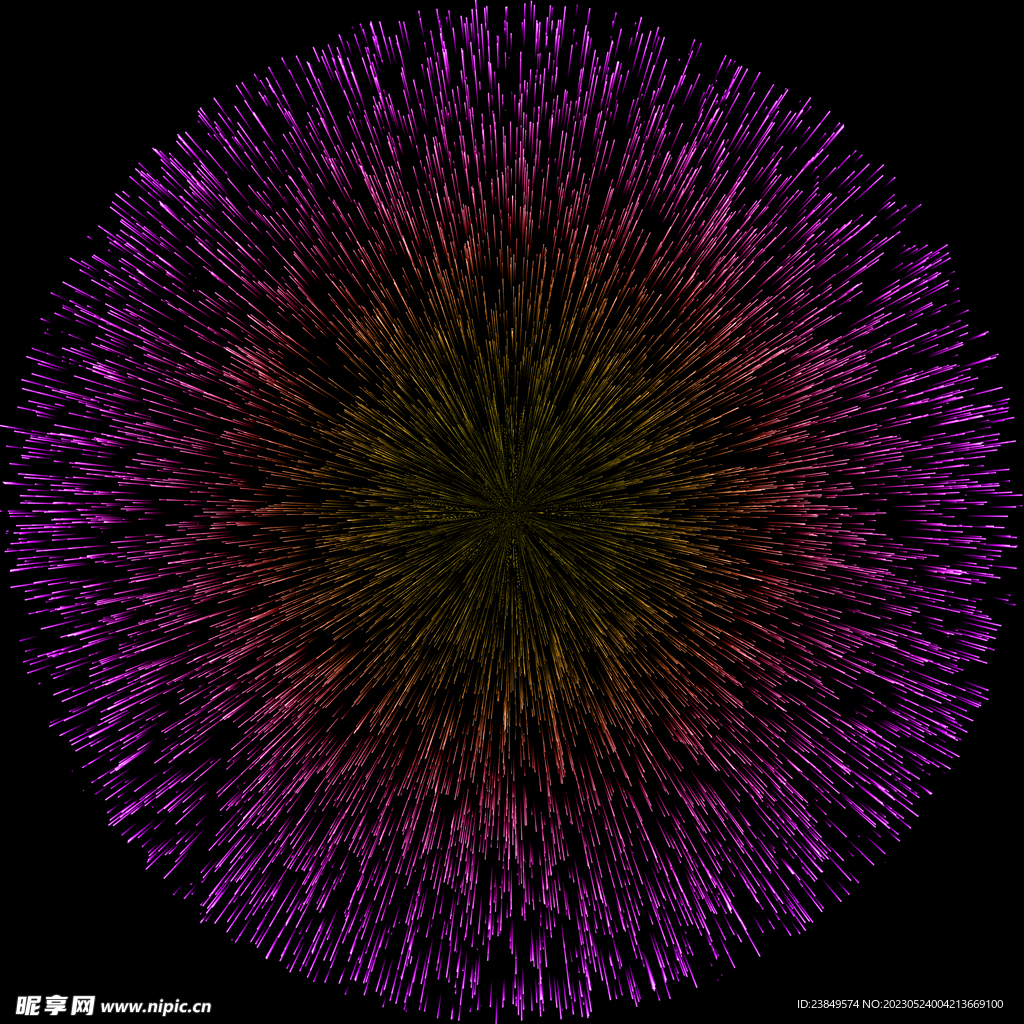 黄红紫渐变色烟花