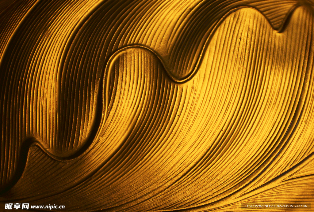 金色波浪纹理背景