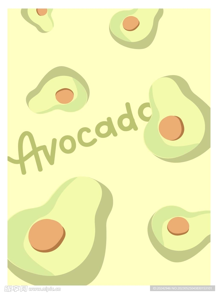 牛油果背景