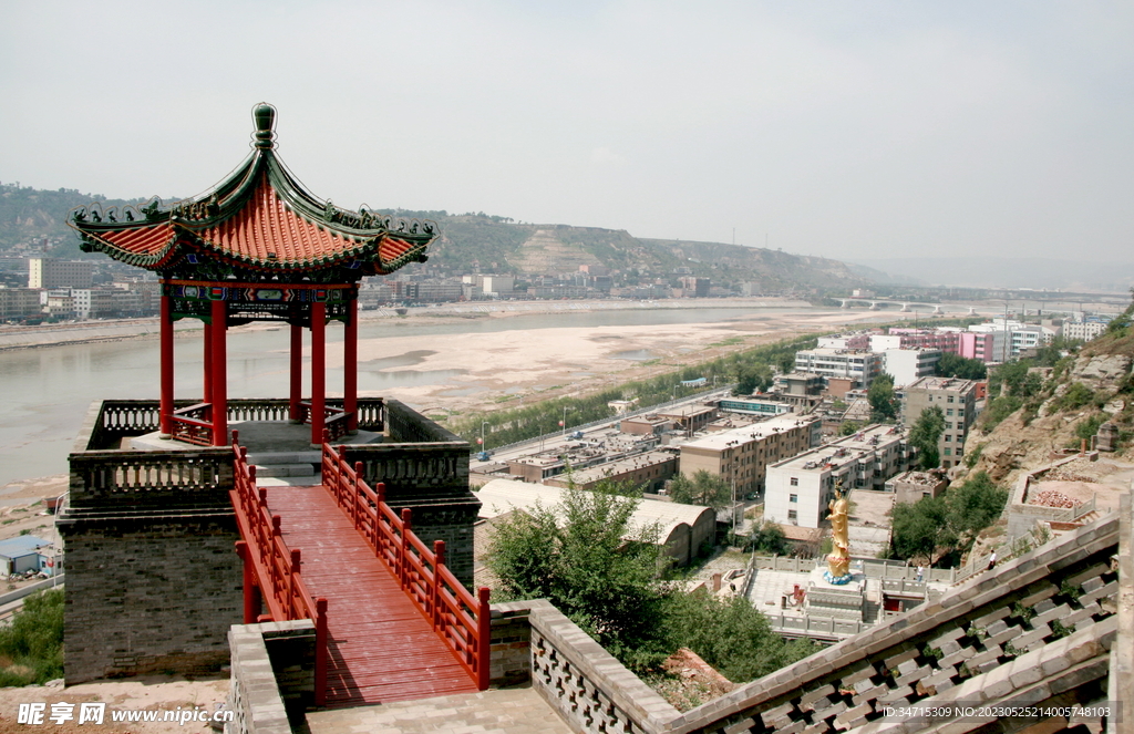 府谷荣河书院亭台 