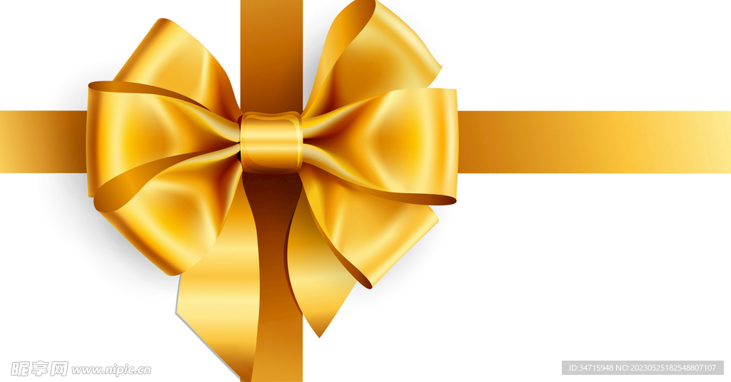金色丝带蝴蝶结