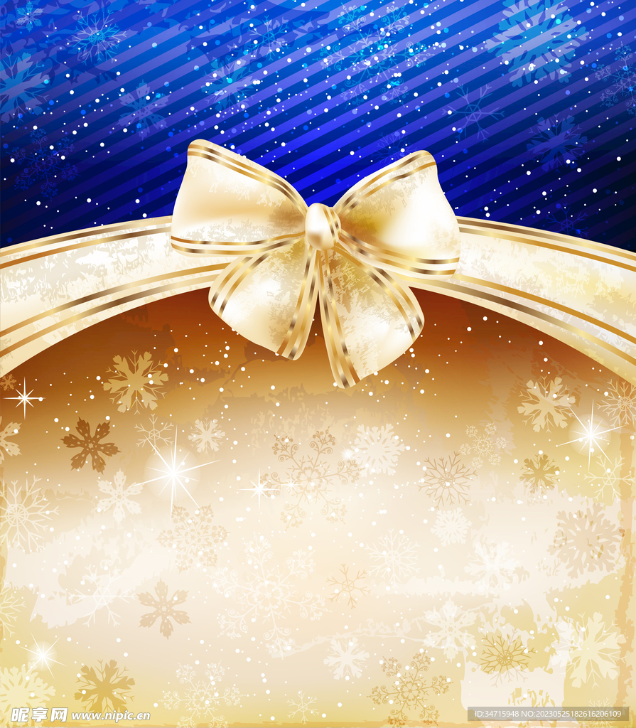 蓝色金色边框背景