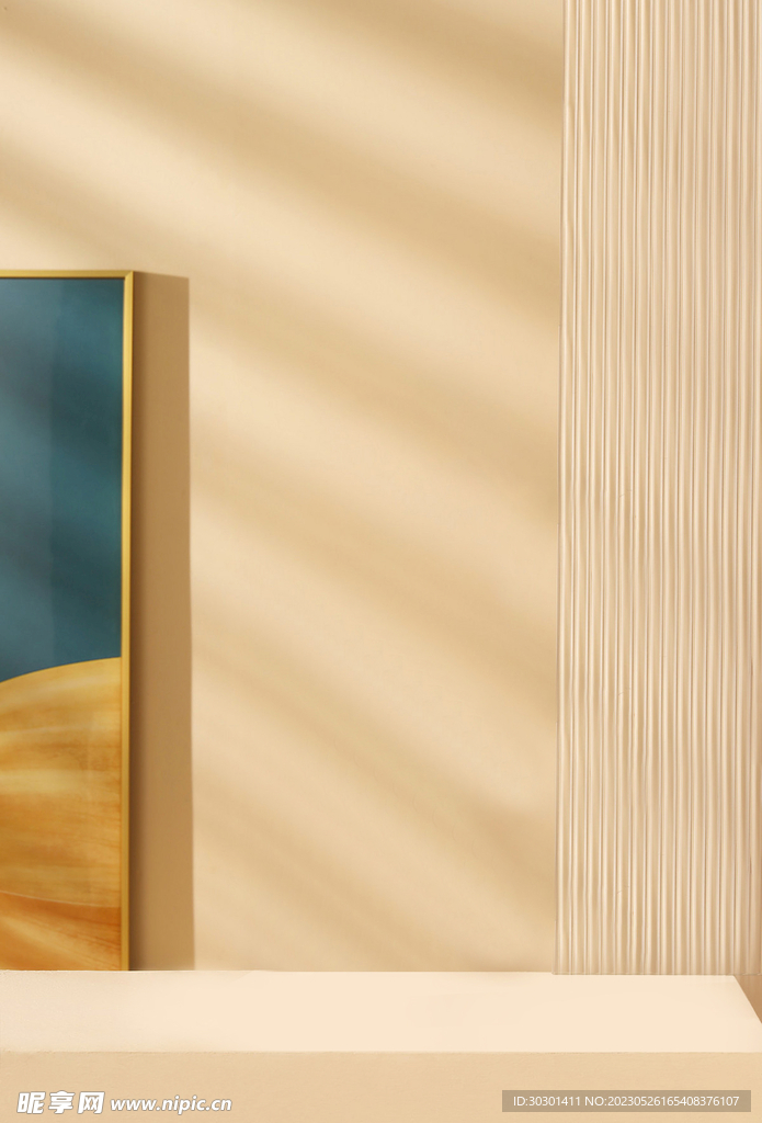 家居场景台子温暖海报背景