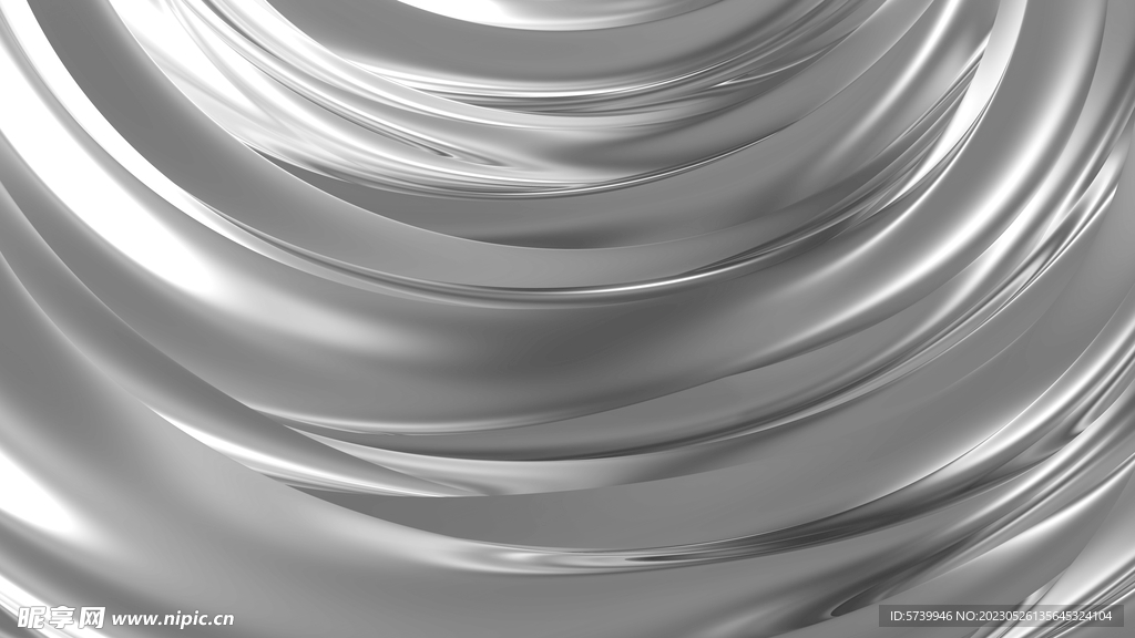 银色金属质感波浪线条纹理图片