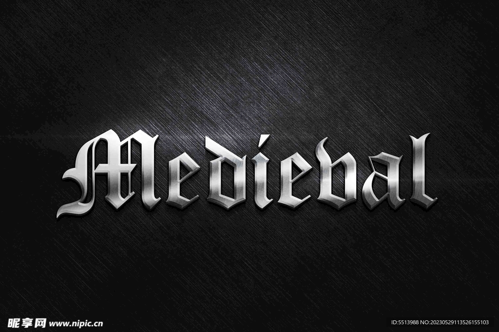 金属质感效果字