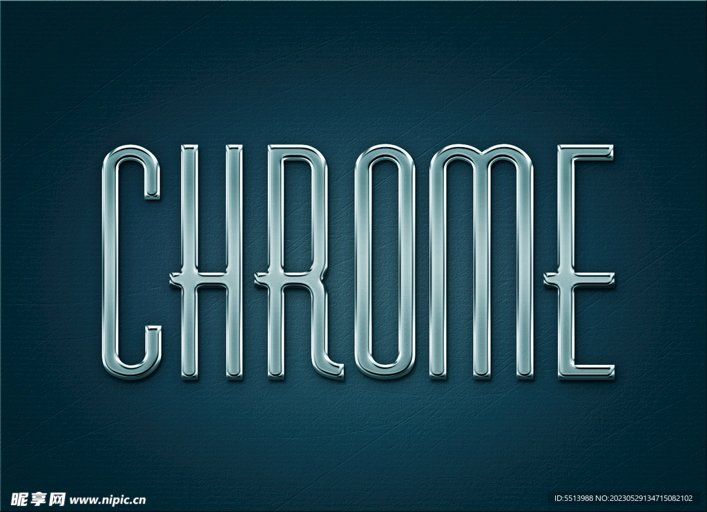 金属质感效果字