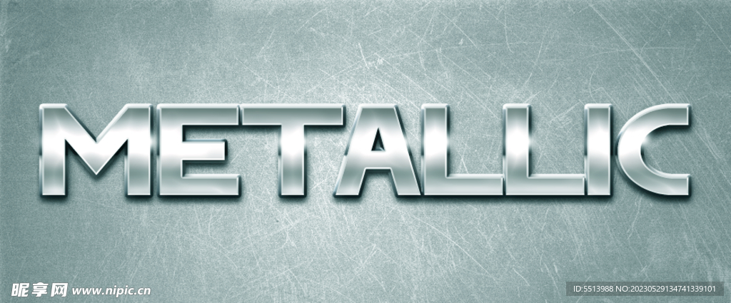 金属质感效果字