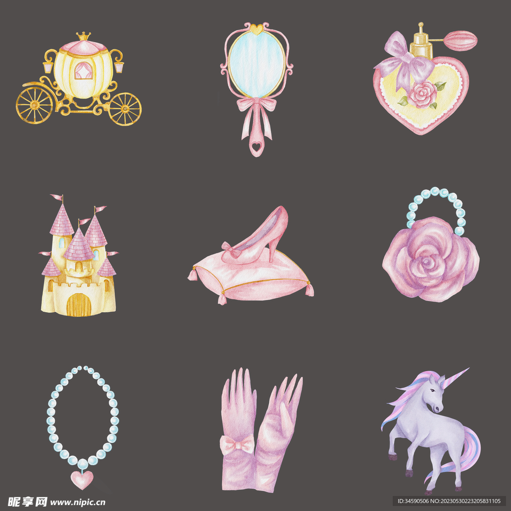 童话故事公主城堡粉色主题