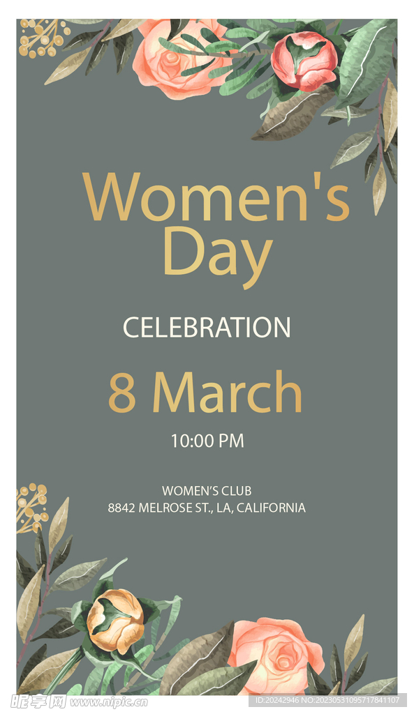 女神节展架海报 