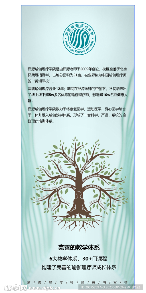 瑜伽课程体系易拉宝