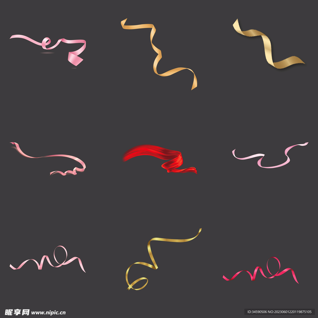 简约丝带飘带带子