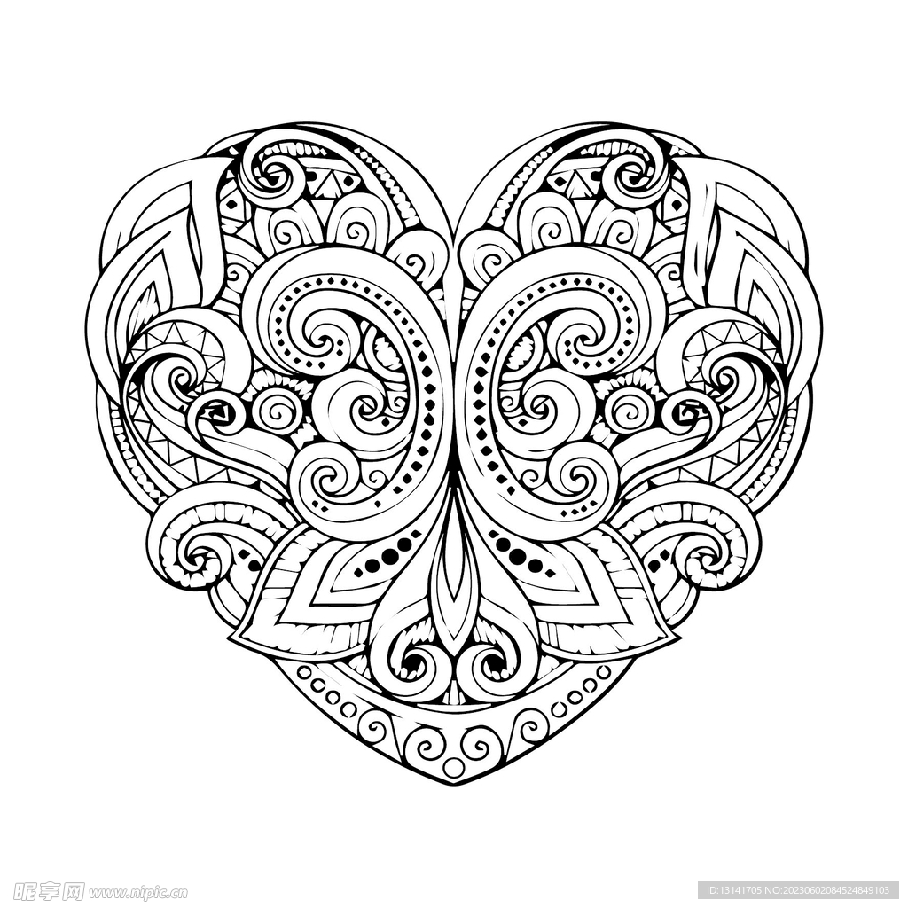 爱心 底纹 简笔画 花朵