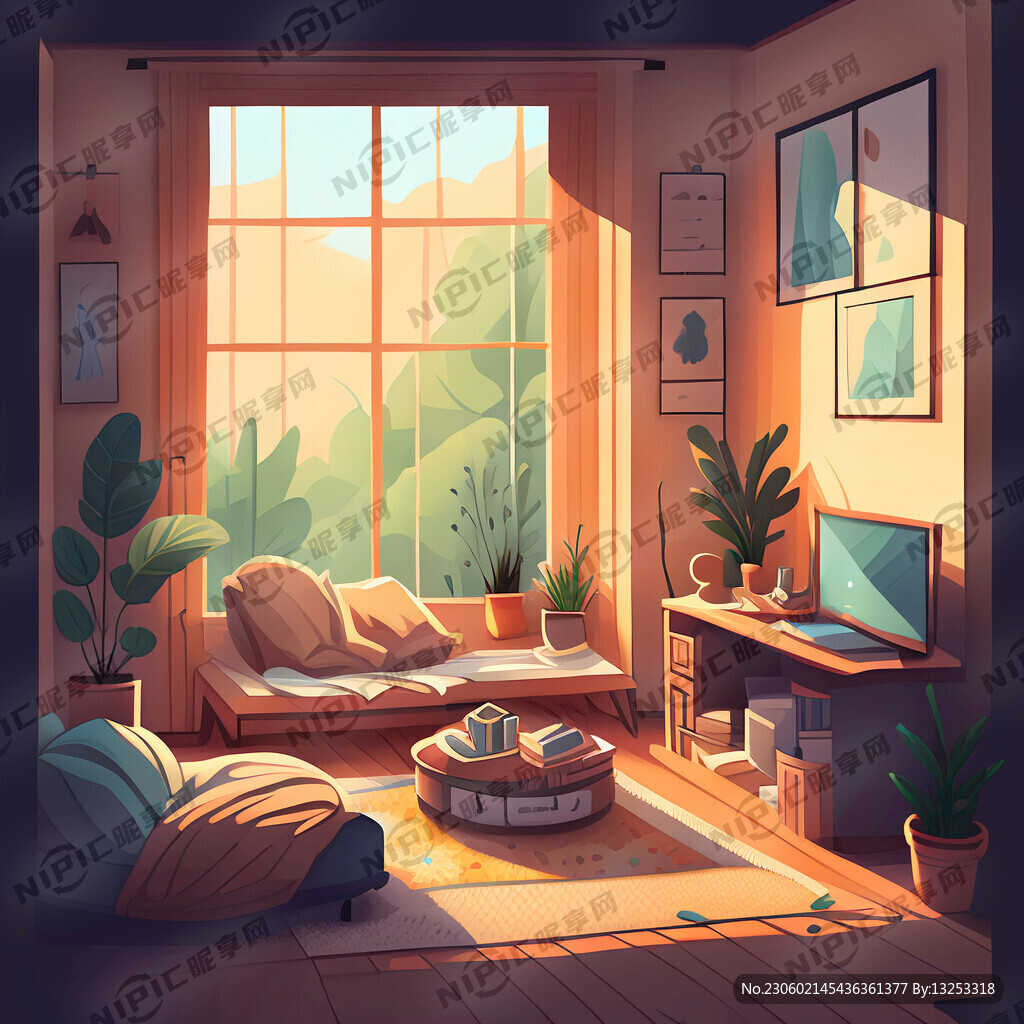 温馨家出租房海报背景