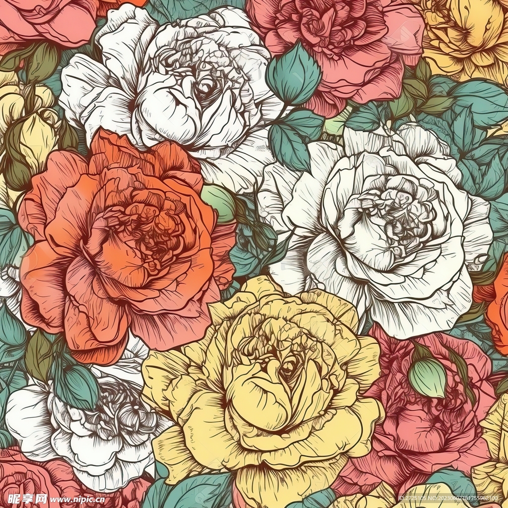 数码印花  水彩花 大牌小碎花