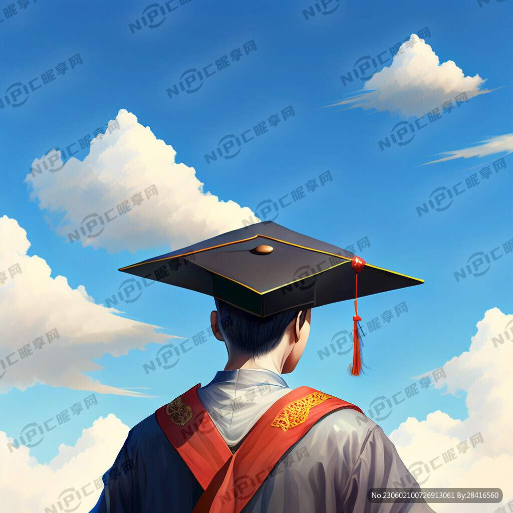 蓝天下 高考生丢帽子毕业了