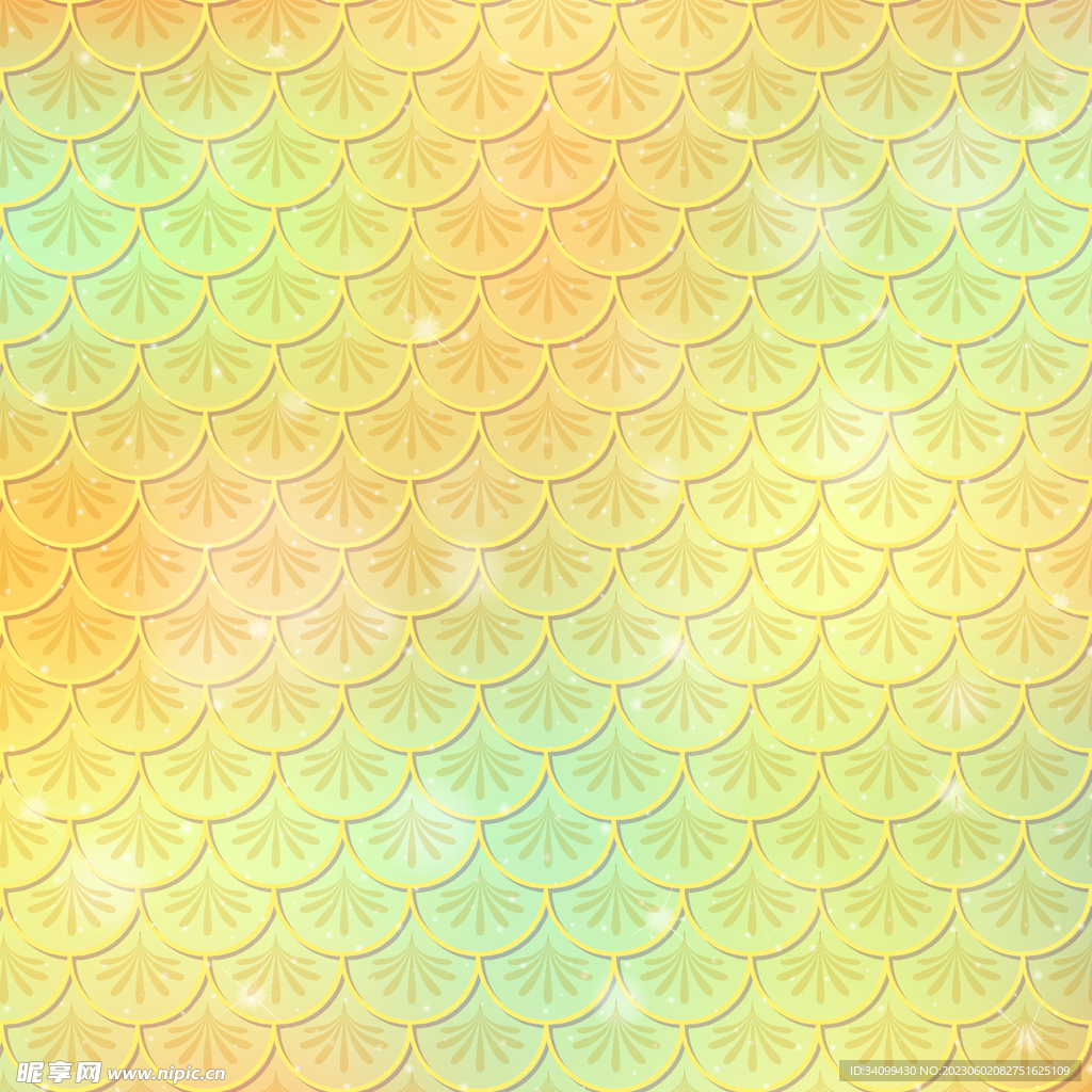 彩色美人鱼图案背景