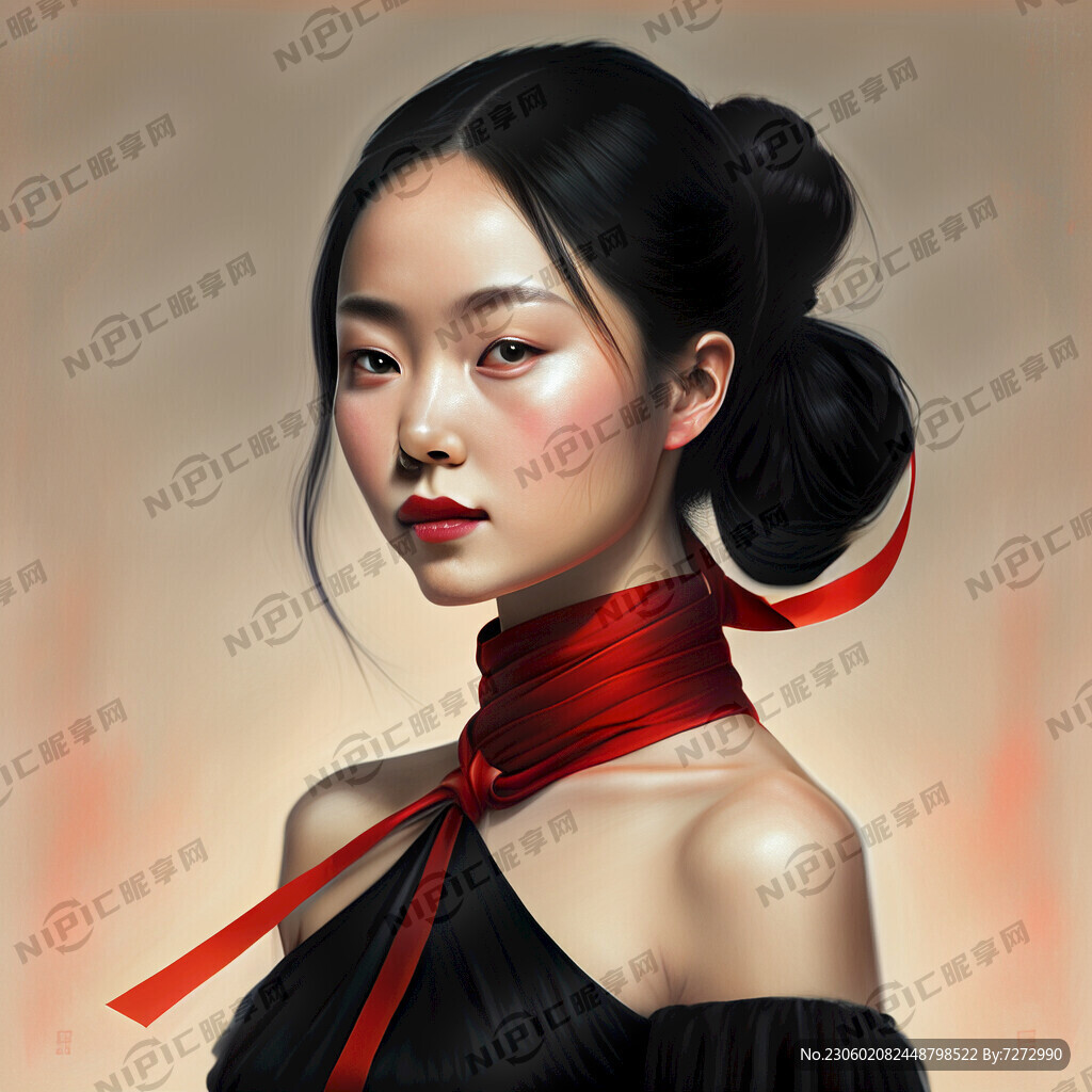 一个穿着黑色连衣裙的女人