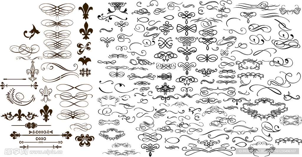 中国风欧式古典复古传统花纹边框