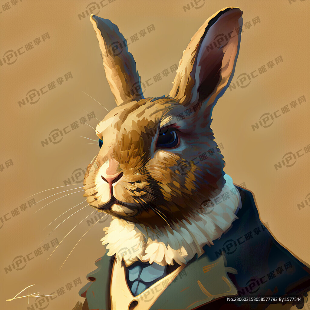 兔子 二次风格 微信头像