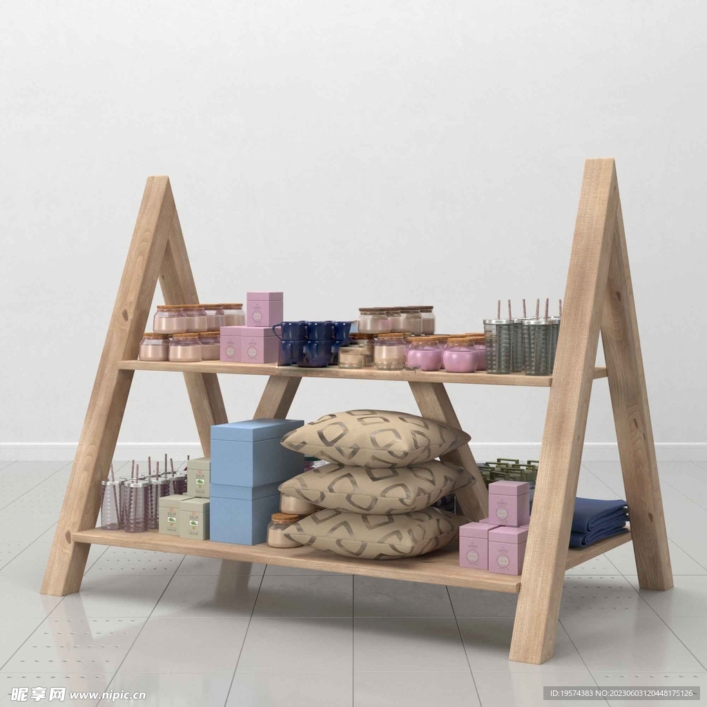 C4D模型家居货架