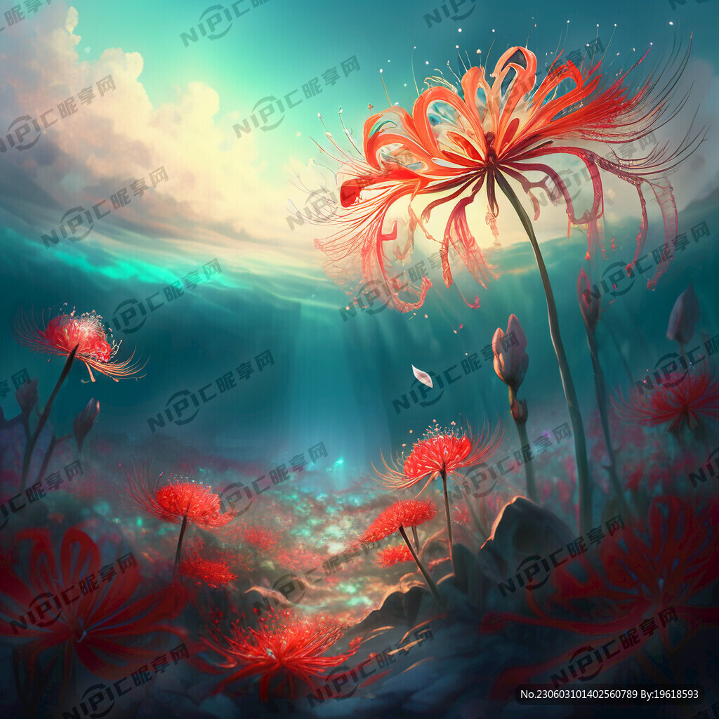 彼岸花 晶莹剔透 梦幻