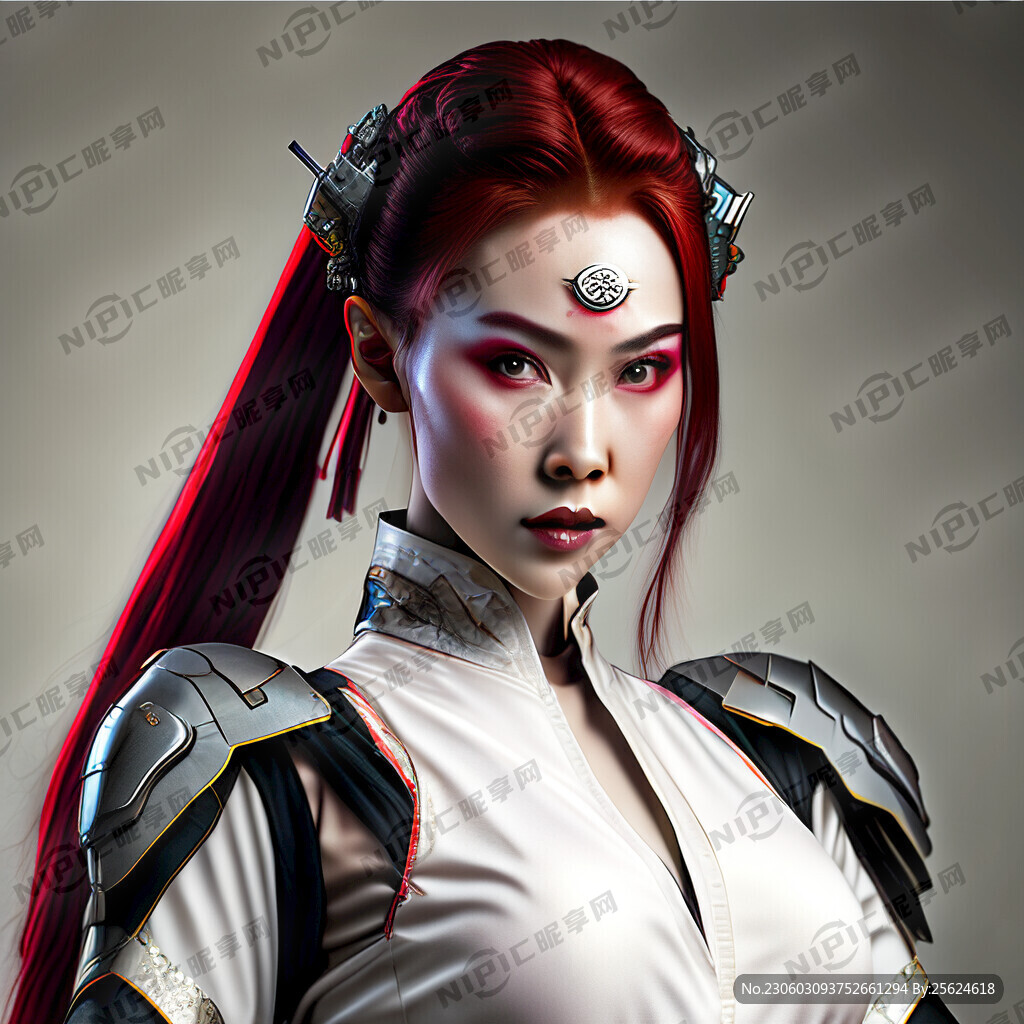 女性 白人 科技网红脸 带耳钉