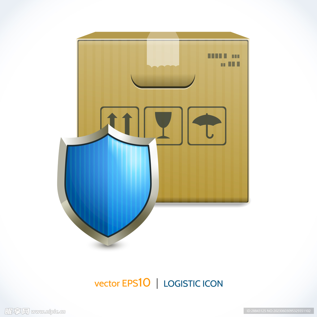 矢量高清纸箱标识