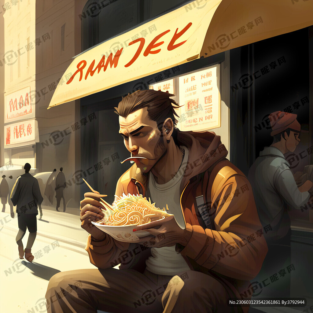 刘德华街头吃面