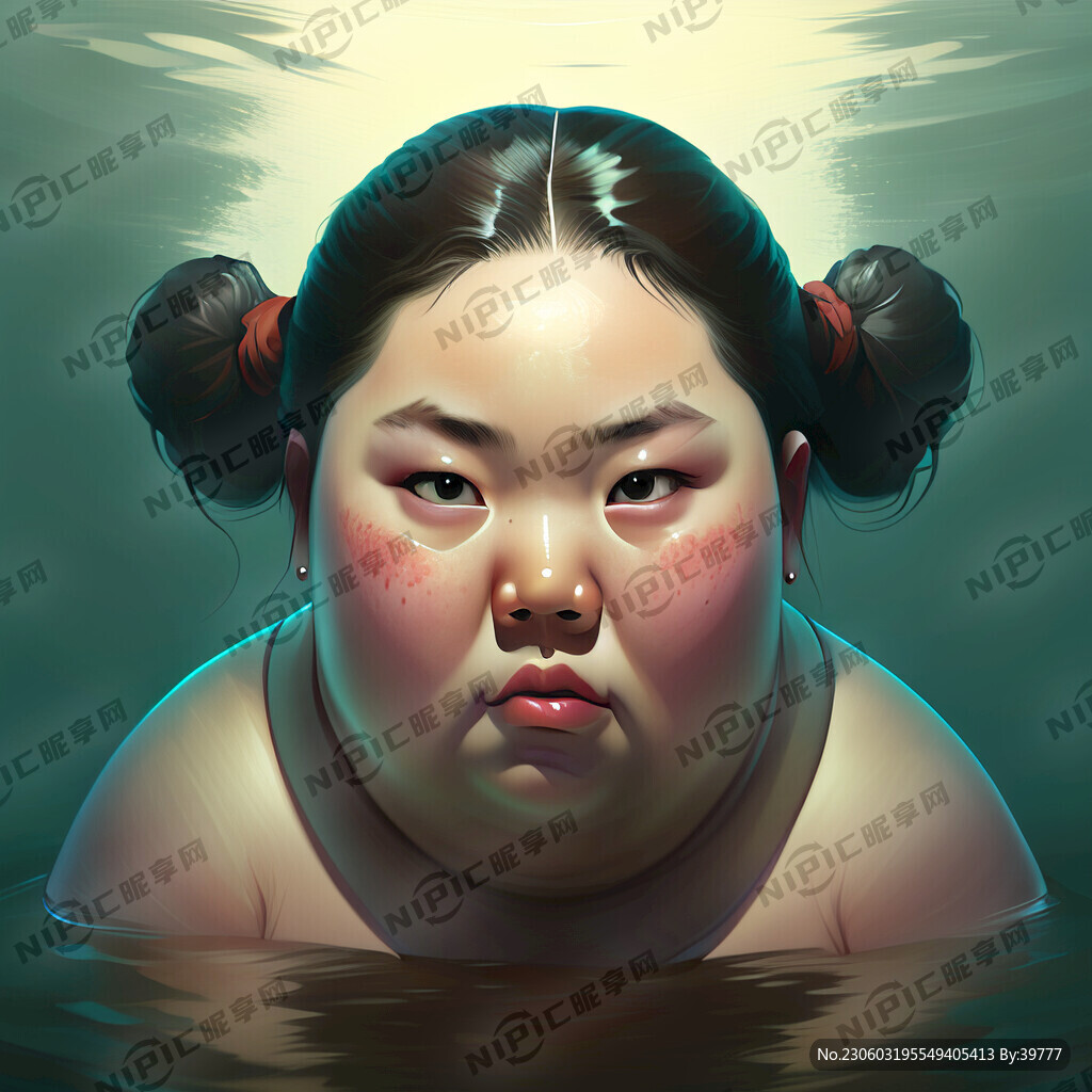 在深海里微胖女孩头像