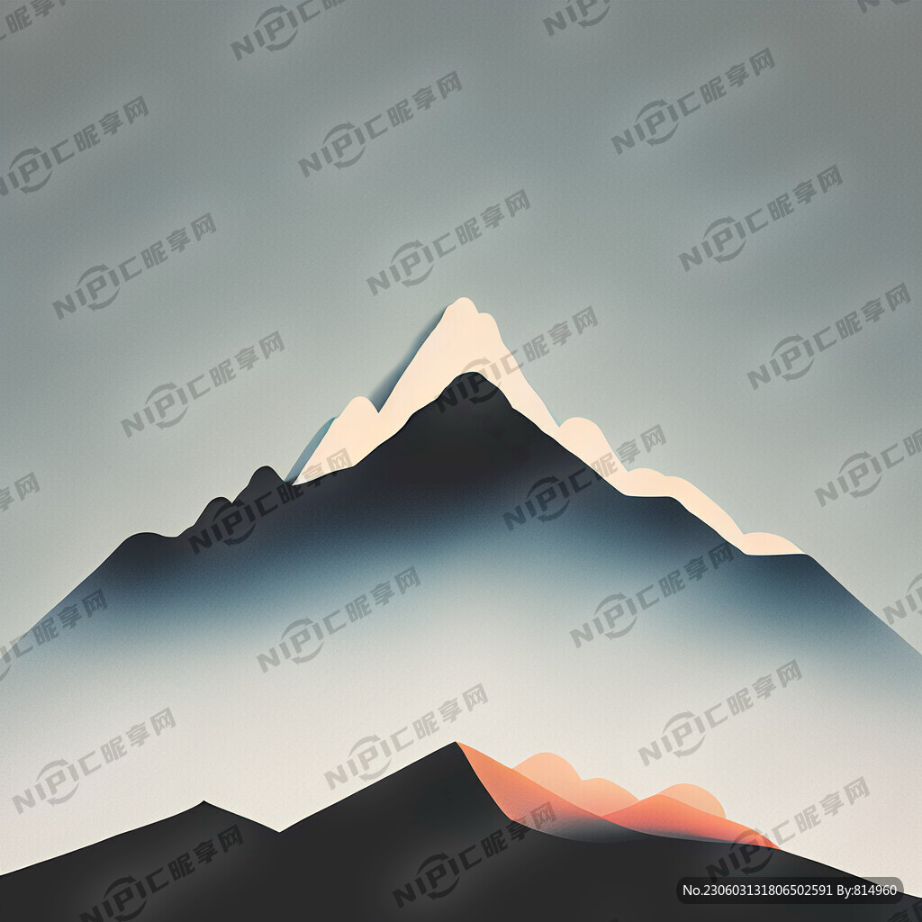 蒙山 山峦 极简风 简约 明亮