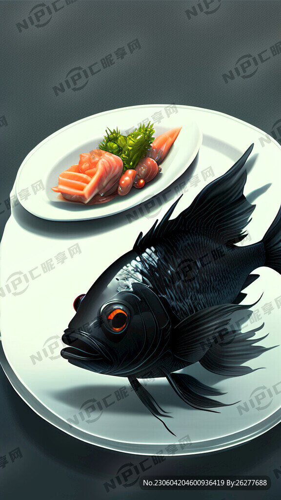 海水 黑色的鱼 美味