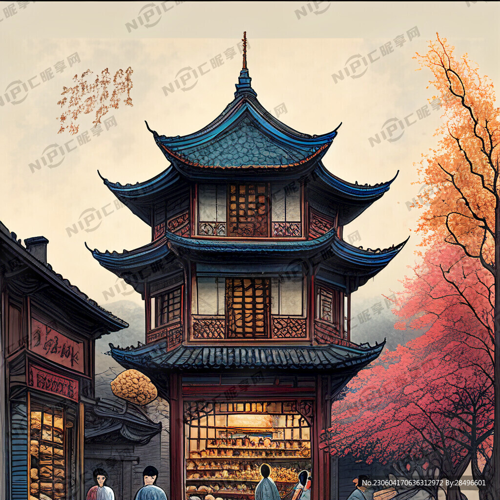 古代卖月饼的店家 古代建筑