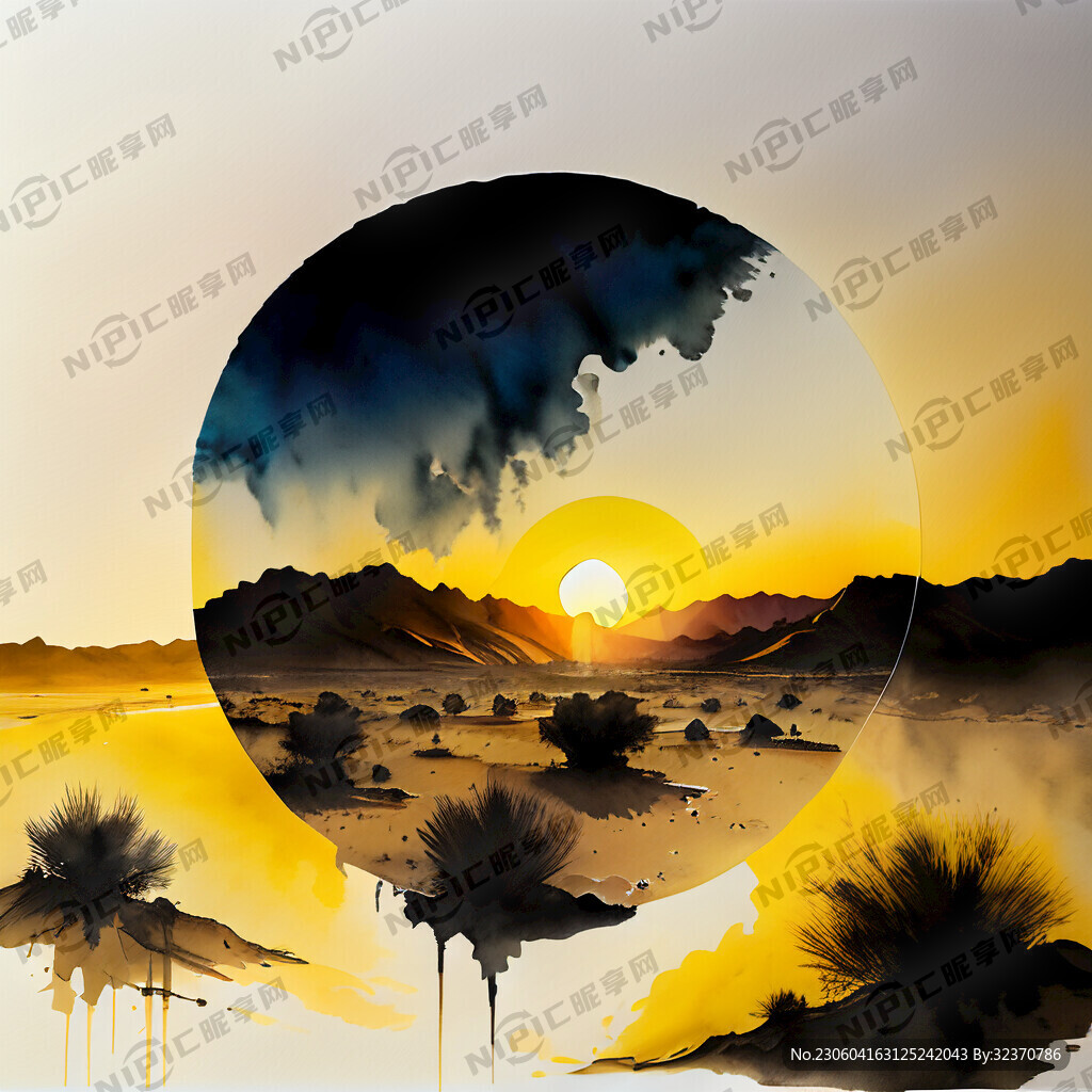 超大广角 俯视视角 大漠孤烟直