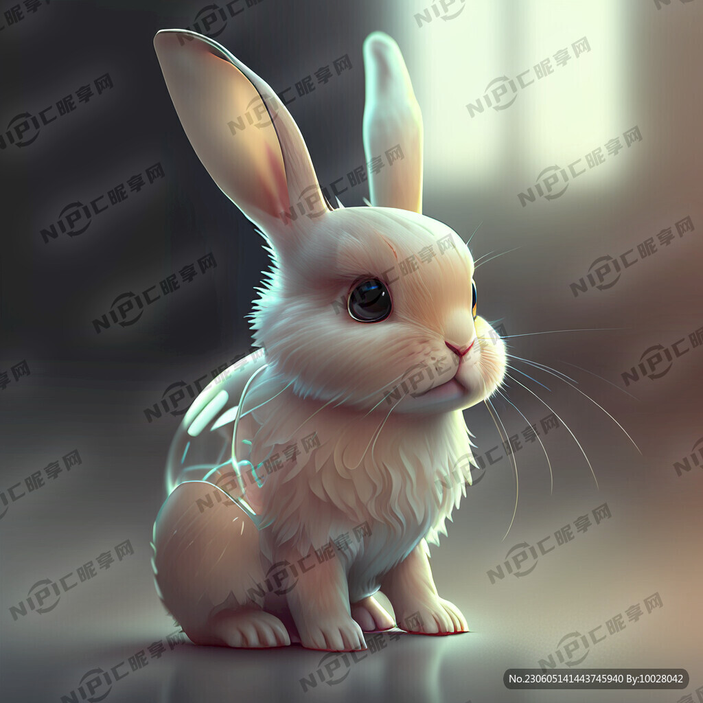 兔子 透明 可爱