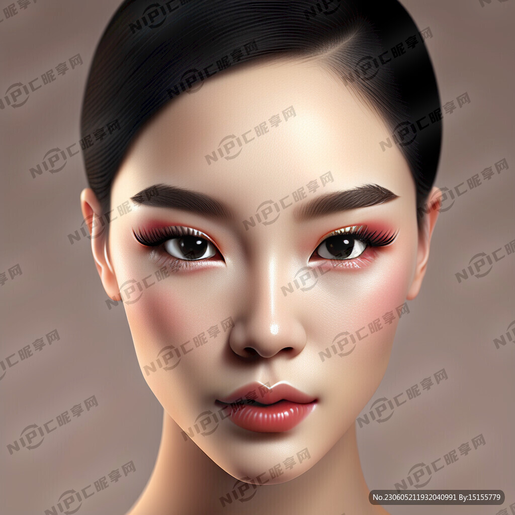 美甲美睫美女简约高端