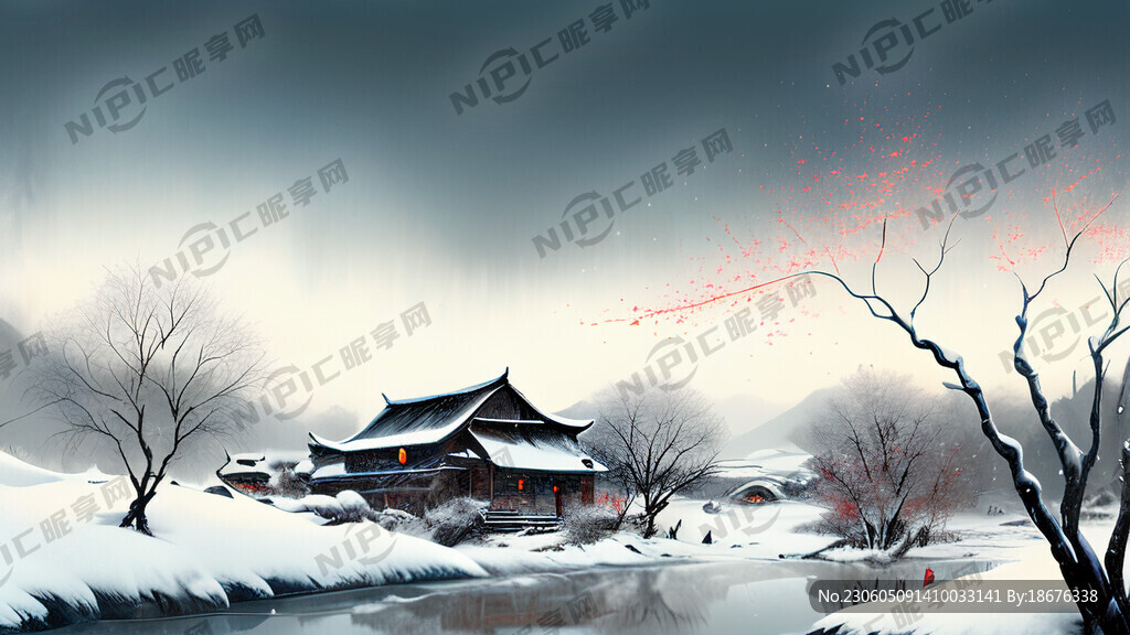 梦幻雪景 美丽乡村