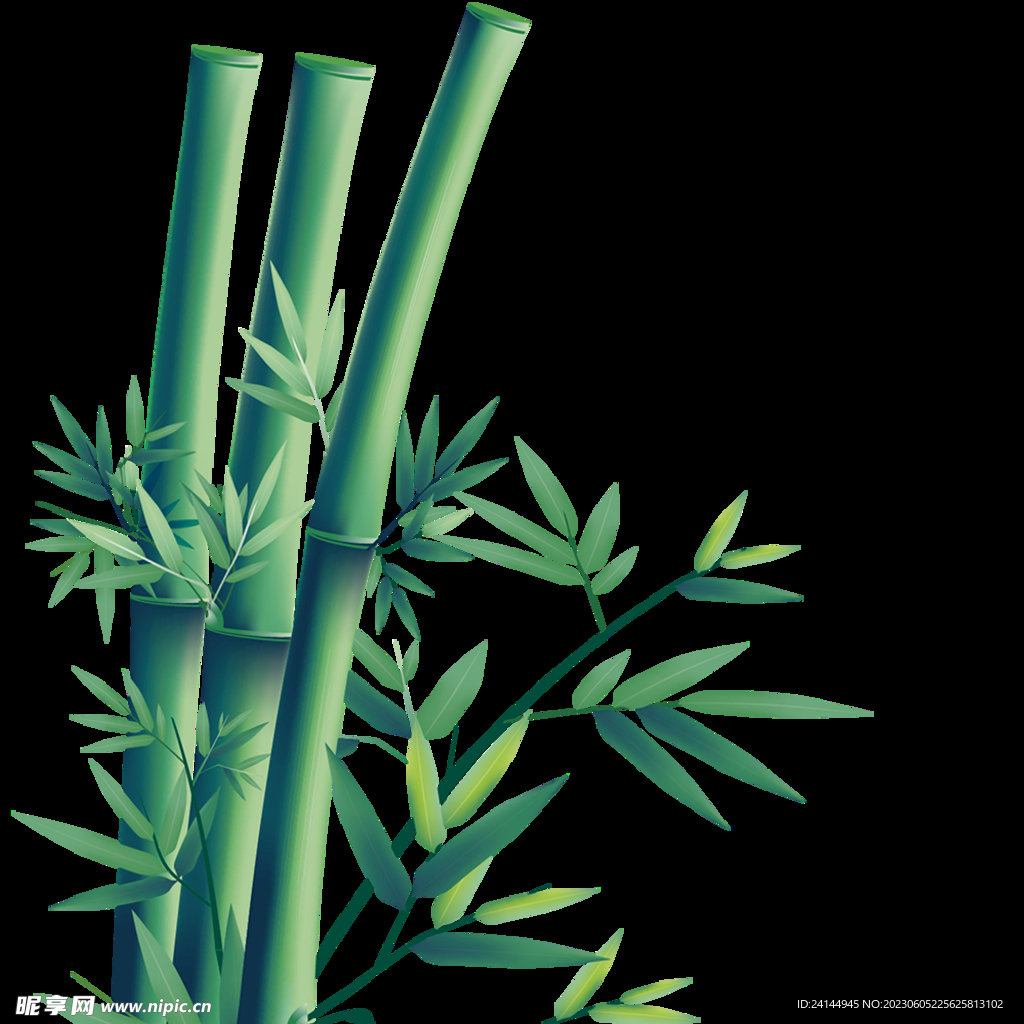 卡通竹子