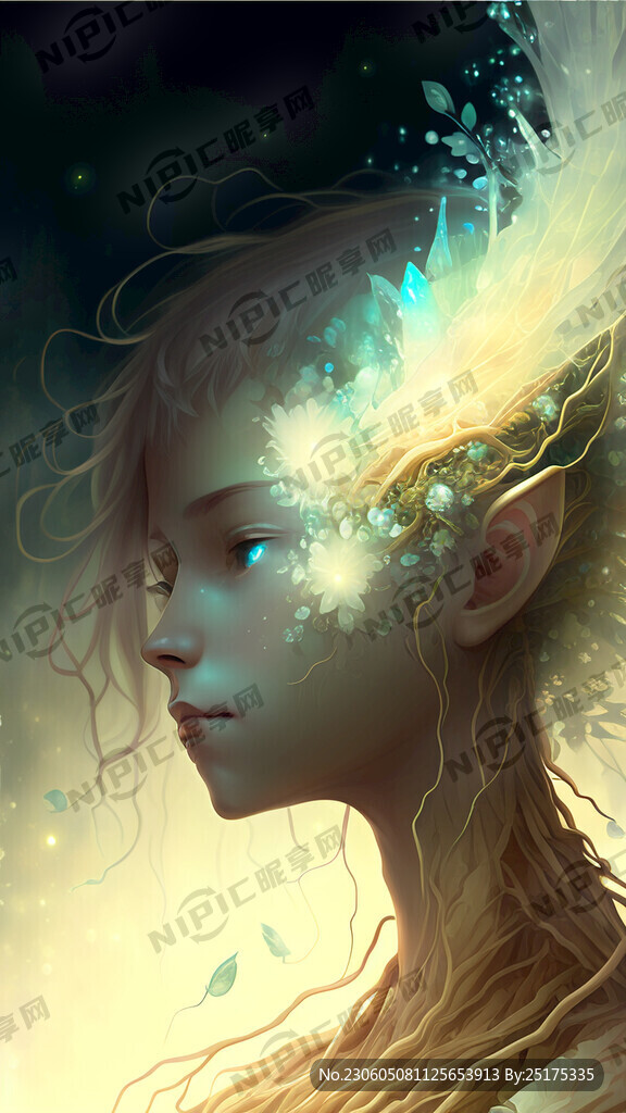 人参 晶莹剔透 梦幻 二次元