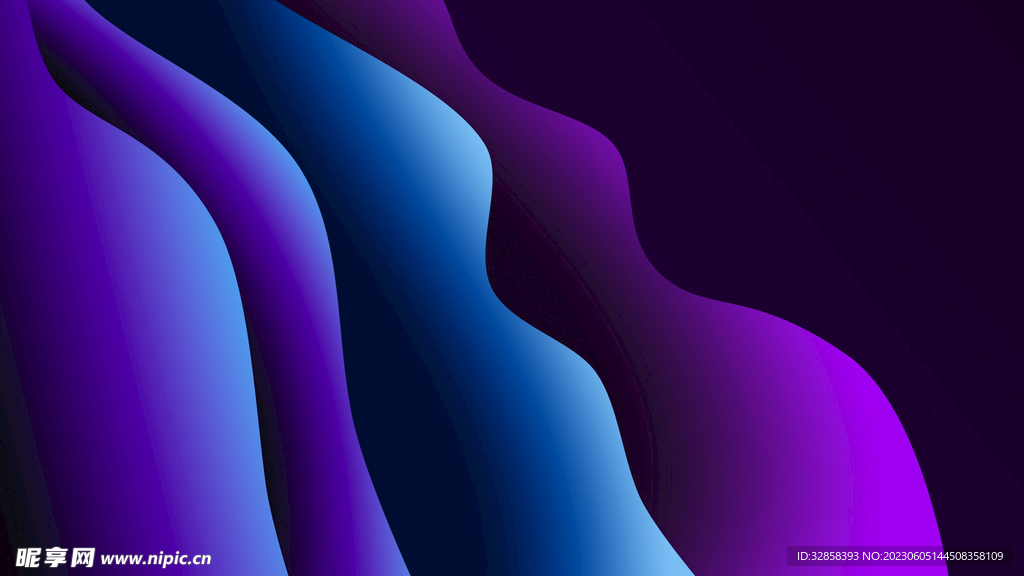 蓝紫色3d科技抽象线条背景
